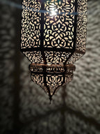Moroccan Brass Lantern  An Artisanal Pendant Lamp