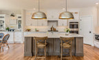 Handmade Hammered Brass Dome Lamp: Kitchen Island Lighting
