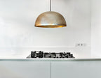 Handmade Hammered Brass Dome Lamp: Kitchen Island Lighting