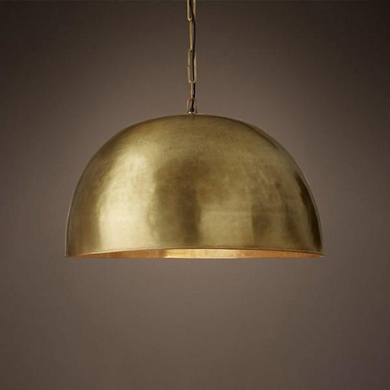 Brass Dome Pendant Lamp Ceiling Light
