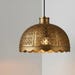Handmade Brass Moroccan Pendant Light – Dome Hanging Lamp with Scalloped Edge