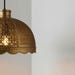 Handmade Brass Moroccan Pendant Light – Dome Hanging Lamp with Scalloped Edge