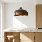Handmade Hammered Copper Dome Pendant Light – Rustic Ceiling Lamp