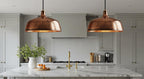 Handmade Hammered Copper Pendant Light – Rustic Dome Ceiling Lamp