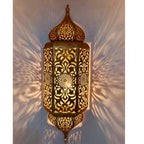 Set of 3 Handmade Moroccan Brass Wall Sconce Copper Finish