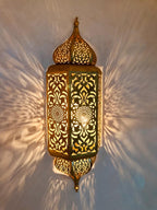 Set of 3 Handmade Moroccan Brass Wall Sconce Copper Finish