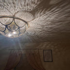Flush Ceiling Light Handcrafted Moroccan Brass Lighting
