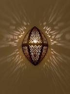 Moroccan Brass Wall Sconce Diamond Shape