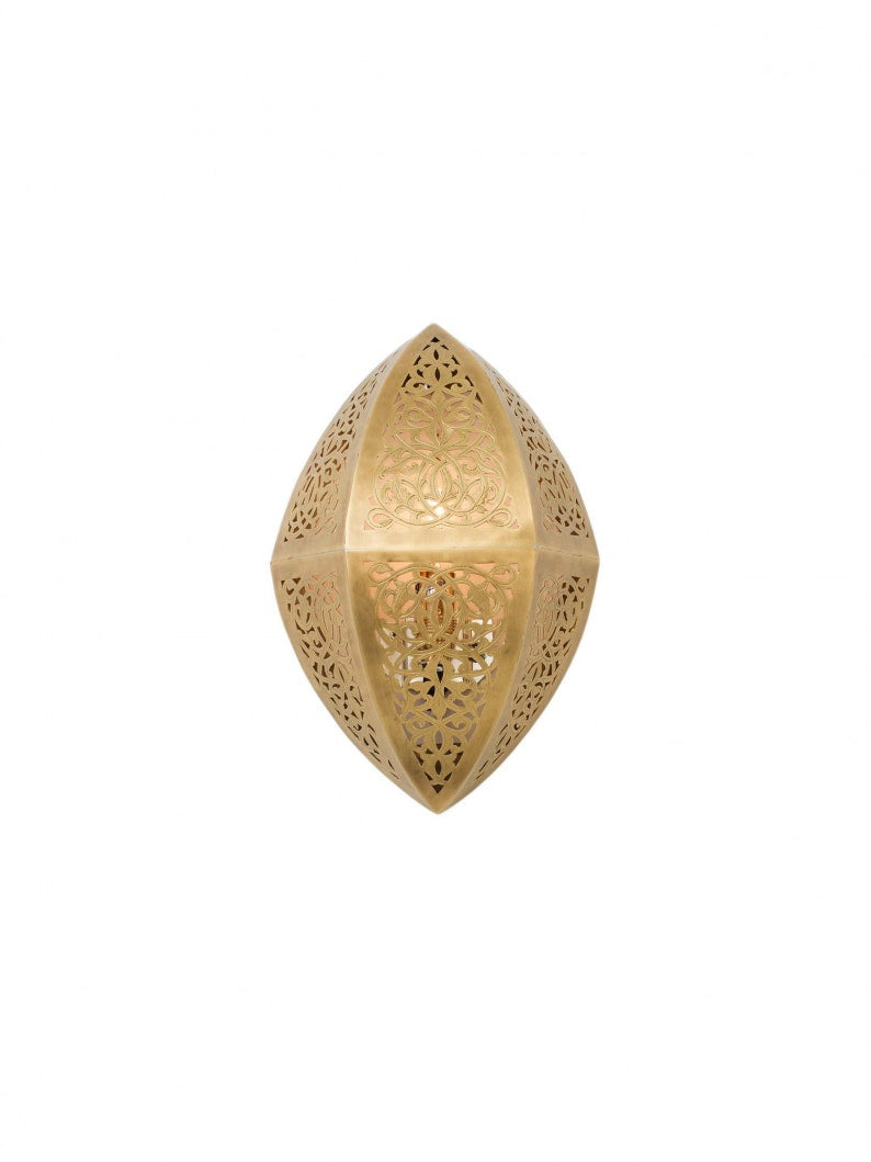 Moroccan Brass Wall Sconce Diamond Shape