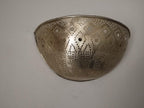 Moroccan Half-Moon Brass Wall Sconce – Hand-Pierced Bowl Light