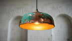 Handmade Verdigris Patina Copper Pendant Light