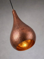 Handmade Hammered Copper Pendant Light – Modern Moroccan Hanging Lamp