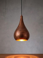 Handmade Hammered Copper Pendant Light – Modern Moroccan Hanging Lamp