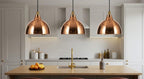 Hand Hammered Copper Dome Pendant Light