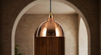 Hand Hammered Copper Dome Pendant Light