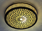 Handmade Moroccan Brass Flush Mount Ceiling Light
