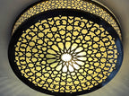 Handmade Moroccan Brass Flush Mount Ceiling Light