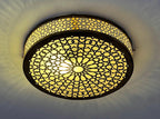 Handmade Moroccan Brass Flush Mount Ceiling Light