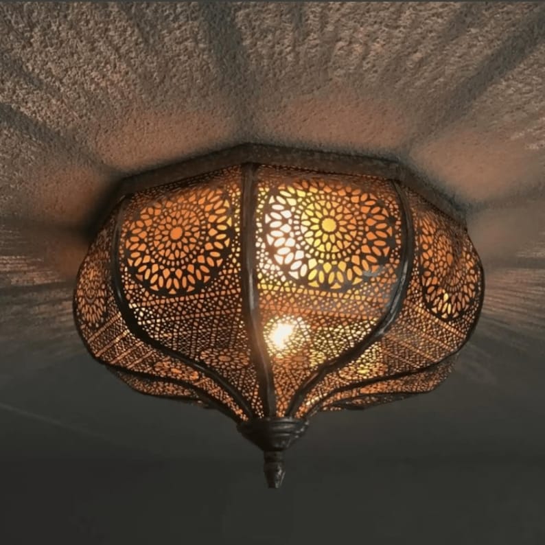 Moroccan Flush Mount Ceiling Light