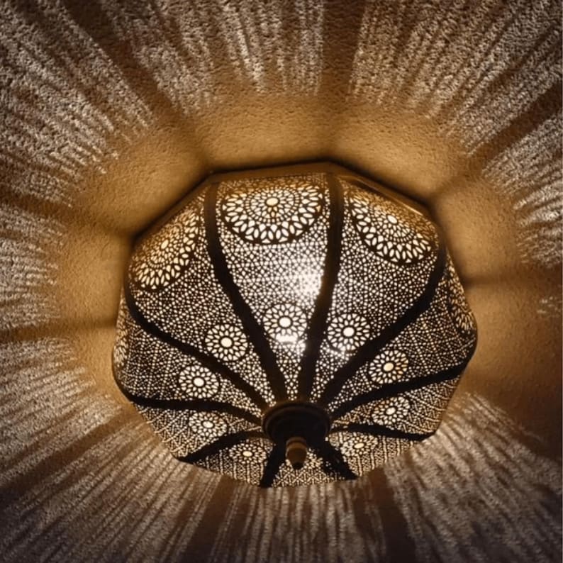Moroccan Flush Mount Ceiling Light