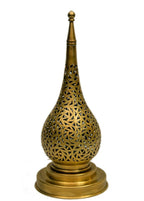 Handmade Brass Table Lamp: Moroccan Lantern Shade, Soft Light