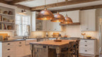 Hammered Copper Pendant – Rustic Kitchen Island Lighting