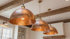 Hammered Copper Pendant – Rustic Kitchen Island Lighting