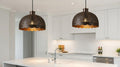 Handmade Moroccan Brass Pendant Light – Antique Dome Hanging Lamp with Scalloped Edge