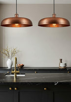 Hammered Copper Pendant Light Moroccan Dome Lamp
